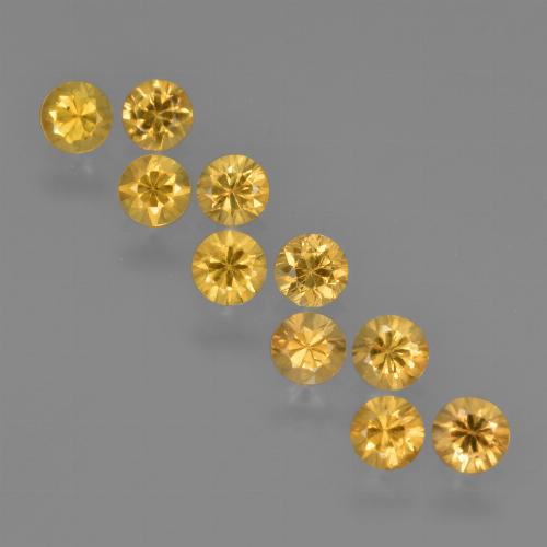 Golden Saphir Edelstein - 0.2ct Diamanten-Schliff (ID: 423283)