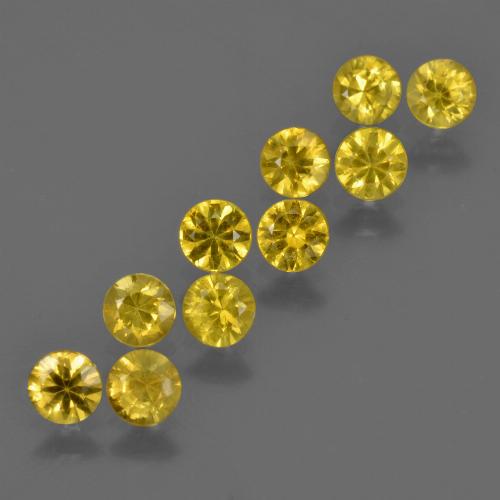 Amarillo otoño Zafiro Gema - 0.2ct Corte Diamante (ID: 423365)