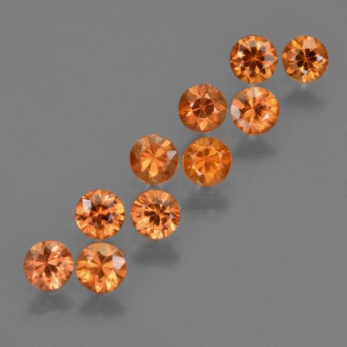 Medium Orange Zaffiro Gem - 0.2ct Taglio brillante (ID: 423371)