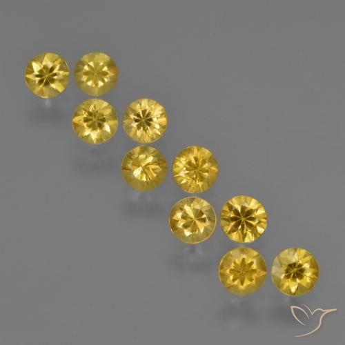 2.44 ct Loose Yellow Sapphire, 3.7 mm Diamond Cut From Tanzania, Photo A