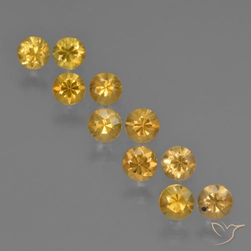 Dorado oscuro medio Zafiro Gema - 0.2ct Corte Diamante (ID: 423465)