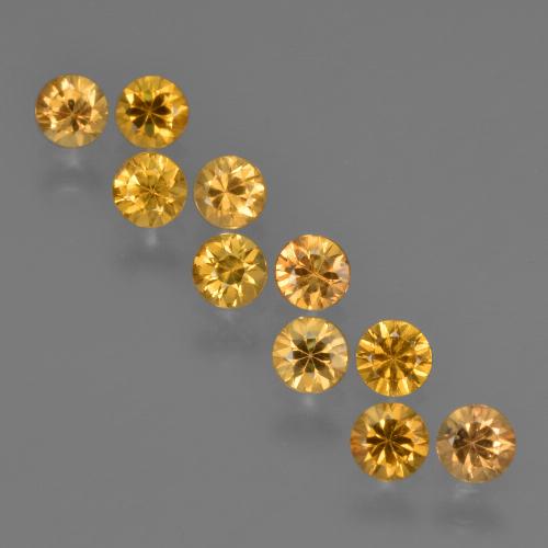 Dark Golden Saphir Edelstein - 0.2ct Diamanten-Schliff (ID: 423466)