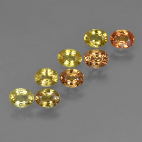 Многоцветный Сапфир Камень - 0.2ct Фасетный Овал (ID: 423506)