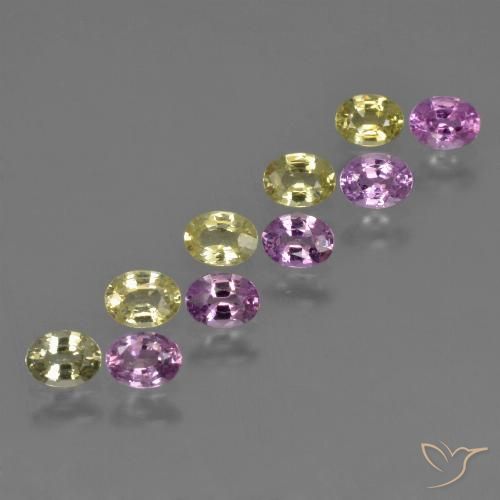 Многоцветный Сапфир Камень - 0.2ct Фасетный Овал (ID: 423508)