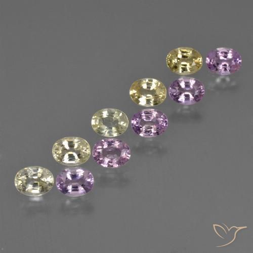Multicolor Sapphire Gem - 0.2ct Oval Facet (ID: 423510)