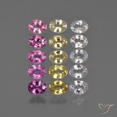 Multicolor Sapphire Gem - 0.2ct Oval Facet (ID: 423511)