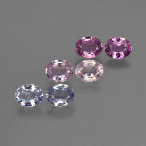 Многоцветный Сапфир Камень - 0.3ct Фасетный Овал (ID: 423515)