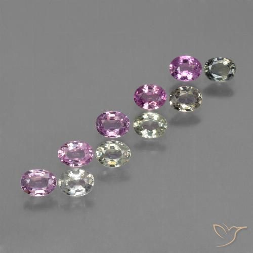 Многоцветный Сапфир Камень - 0.2ct Фасетный Овал (ID: 423516)