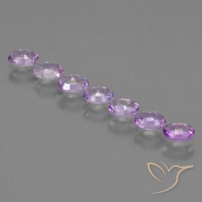 Sapphire Gemstones in 4 x 3 mm (calibrated) Size for Sale, Sapphire Stones in Light-Medium Violet Color