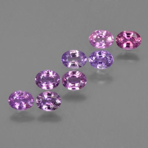 Medium Violet-Pink Sapphire Gem - 0.2ct Oval Facet (ID: 423582)