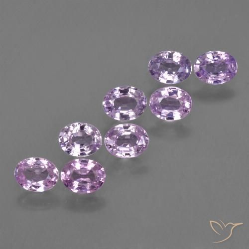 2.41 ctw Violet Sapphire Gemstones, Sapphire Gems in Oval Facet Shape for Sale.