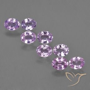 2.41 ctw Violet Sapphire Stones, Natural Sapphire in Oval Facet Shape for Sale