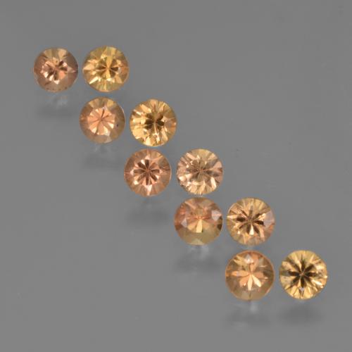 Naranja medio Zafiro Gema - 0.2ct Corte Diamante (ID: 423594)