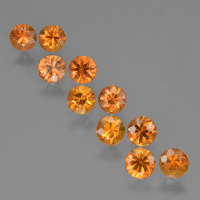 ミディアムオレンジ サファイア 宝石 - 0.3ct ダイヤモンドカット (ID: 423596)