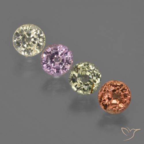 Multicolore Zaffiro Gem - 0.8ct Sfaccettatura rotonda (ID: 423639)