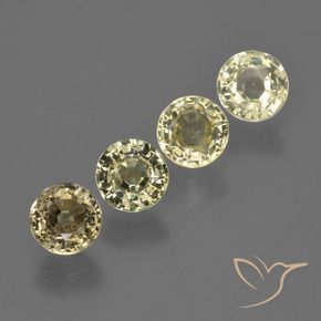 2.82 ctw Yellow Sapphire Stones, Natural Sapphire in Round Facet Shape for Sale