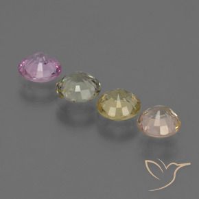 Sapphire Gemstones in 5.2 mm Size for Sale, Sapphire Stones in Multicolor Color