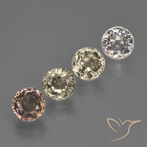 3.32 ctw Multicolor Sapphire Stones, Natural Sapphire in Round Facet Shape for Sale