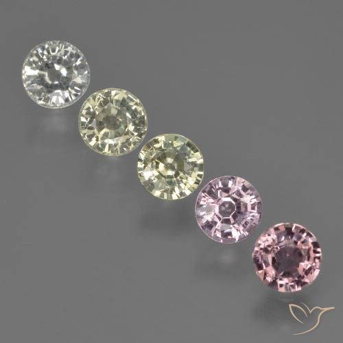 Многоцветный Сапфир Камень - 0.4ct Круглая Фасетная Огранка (ID: 423691)