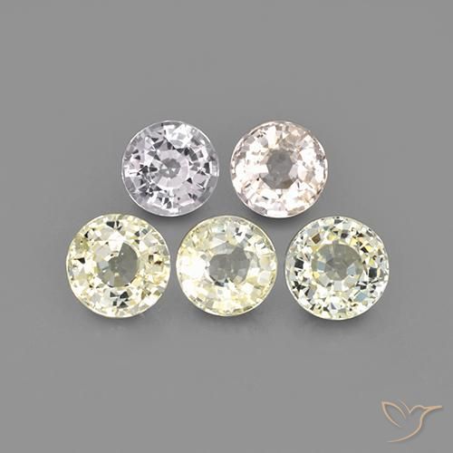 4.31 ctw Multicolor Sapphire Gemstones, Sapphire Gems in Round Facet Shape for Sale.