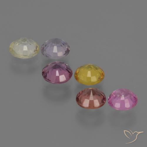 Sapphire Gemstones in 4.5 mm (calibrated) Size for Sale, Sapphire Stones in Multicolor Color