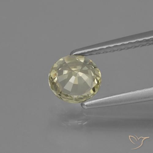 Sapphire Gemstone in 6 mm (calibrated) Size for Sale, Sapphire Stone in Light Yellow Color
