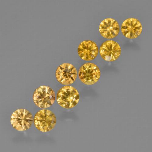 Dorado Zafiro Gema - 0.2ct Corte Diamante (ID: 423766)