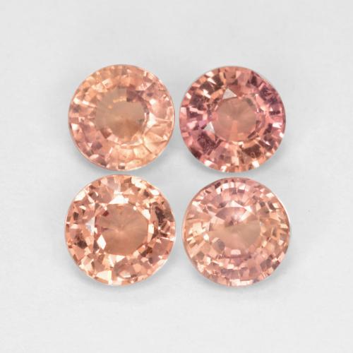 1.63 ctw Pink Sapphire Gemstones, Sapphire Gems in Round Facet Shape for Sale.