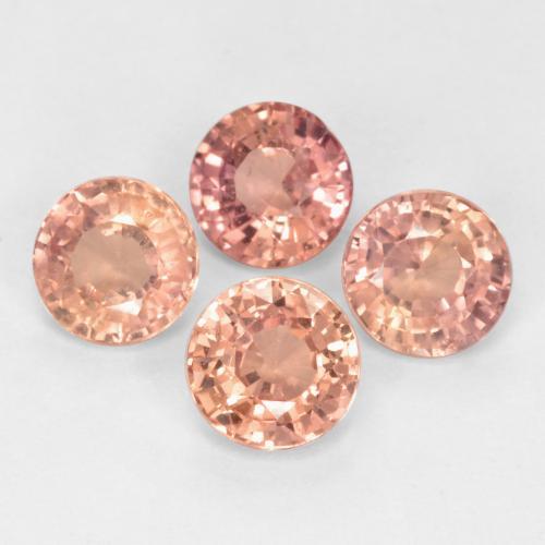 1.63 ctw Pink Sapphire Stones, Natural Sapphire in Round Facet Shape for Sale