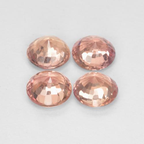 Sapphire Gemstones in 4.4 mm Size for Sale, Sapphire Stones in Earthy Pink Color