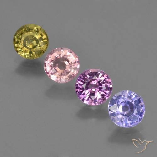 Multicolor Zafiro Gema - 0.5ct Faceta Redonda (ID: 423812)