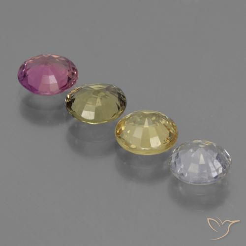 Sapphire Gemstones in 5.5 mm (calibrated) Size for Sale, Sapphire Stones in Multicolor Color