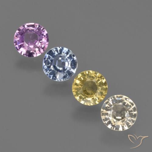 Multicolor Zafiro Gema - 0.5ct Faceta Redonda (ID: 423830)