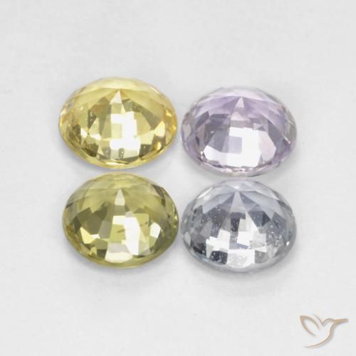 Sapphire Gemstones in 5 mm (calibrated) Size for Sale, Sapphire Stones in Multicolor Color