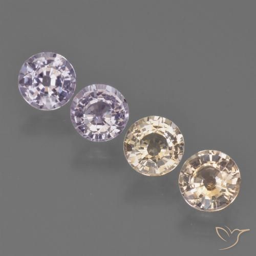 Многоцветный Сапфир Камень - 0.7ct Круглая Фасетная Огранка (ID: 423843)