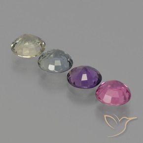 Sapphire Gemstones in 5.3 mm Size for Sale, Sapphire Stones in Multicolor Color