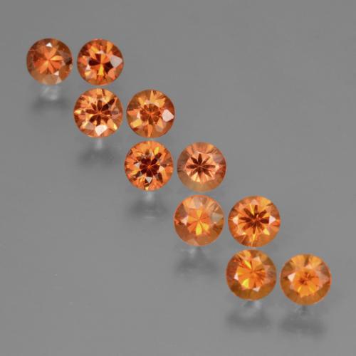 Naranja claro Zafiro Gema - 0.3ct Corte Diamante (ID: 423866)