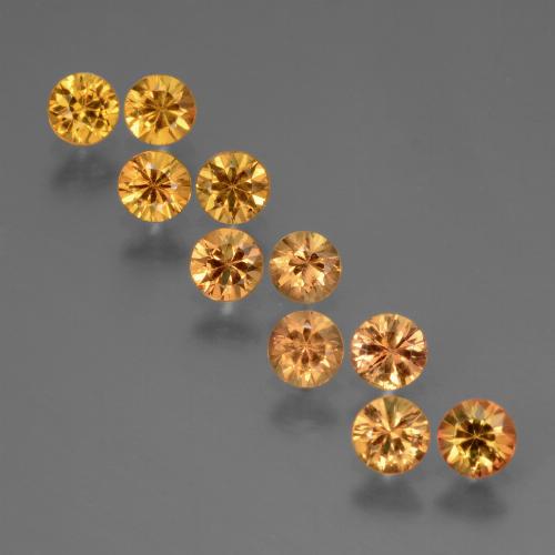 Оранжево-коричневый Сапфир Камень - 0.2ct Бриллиантовая Огранка (ID: 423875)