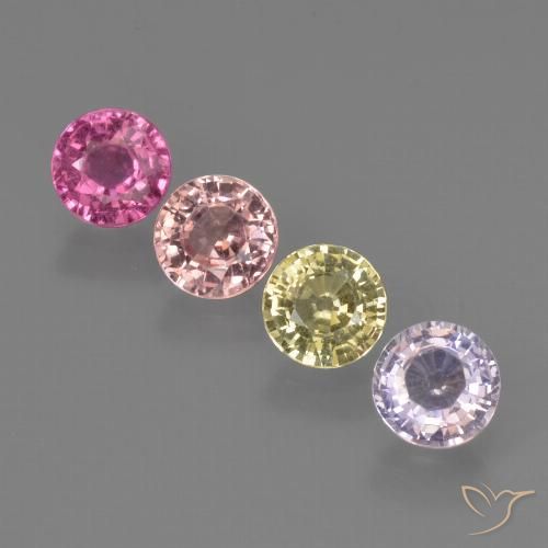 Multicolor Zafiro Gema - 0.5ct Faceta Redonda (ID: 423891)