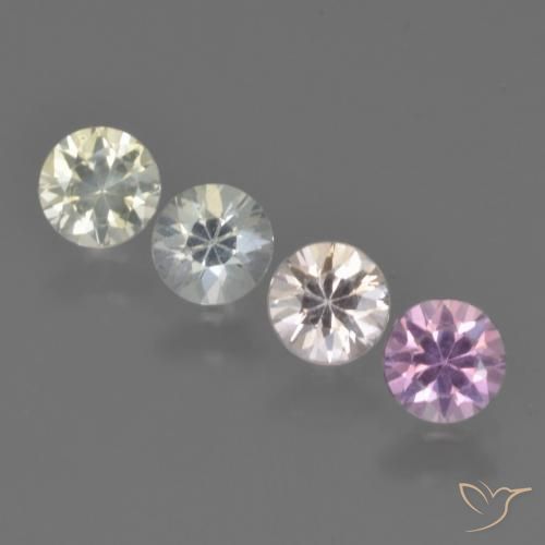Multicolore Saphir gemme - 0.5ct Diamant de coupe (ID: 423900)
