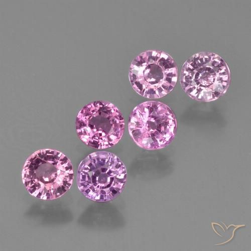2.11 ctw Purple Sapphire Gemstones, Sapphire Gems in Round Facet Shape for Sale.