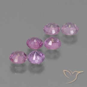Sapphire Gemstones in 4 mm (calibrated) Size for Sale, Sapphire Stones in Medium-Light Purple Color