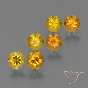 1.82 ctw Golden Sapphire Stones, Natural Sapphire in Diamond-Cut Shape for Sale