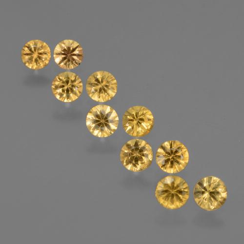 Золотой Сапфир Камень - 0.2ct Бриллиантовая Огранка (ID: 423988)