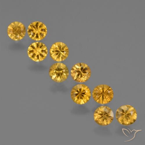 Dark Golden Sapphire Gem - 0.3ct Diamond-Cut (ID: 423989)