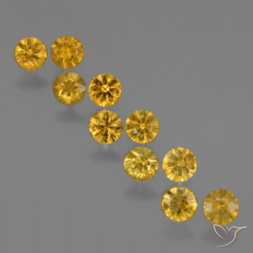 Dark Golden Сапфир Камень - 0.2ct Бриллиантовая Огранка (ID: 423990)
