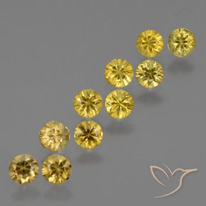 2.81 ctw Yellow Sapphire Stones, Natural Sapphire in Diamond-Cut Shape for Sale