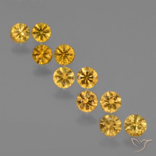 Dark Golden Saphir Edelstein - 0.2ct Diamanten-Schliff (ID: 423996)