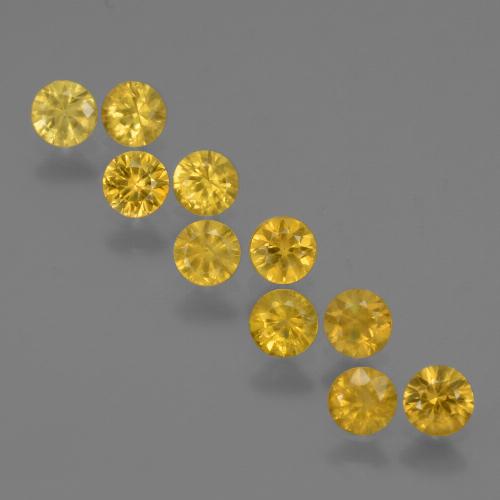 Honey Yellow Sapphire Gem - 0.2ct Diamond-Cut (ID: 423997)