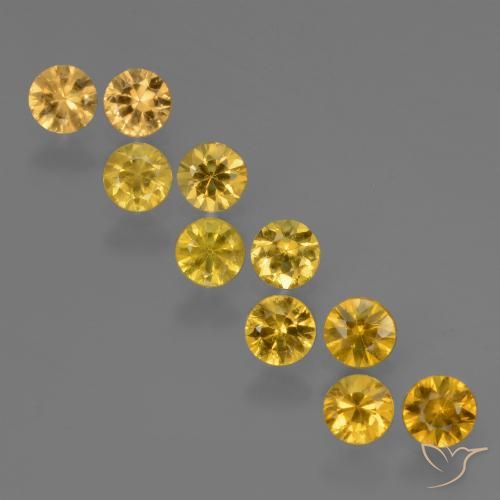 Dorado Zafiro Gema - 0.2ct Corte Diamante (ID: 424005)